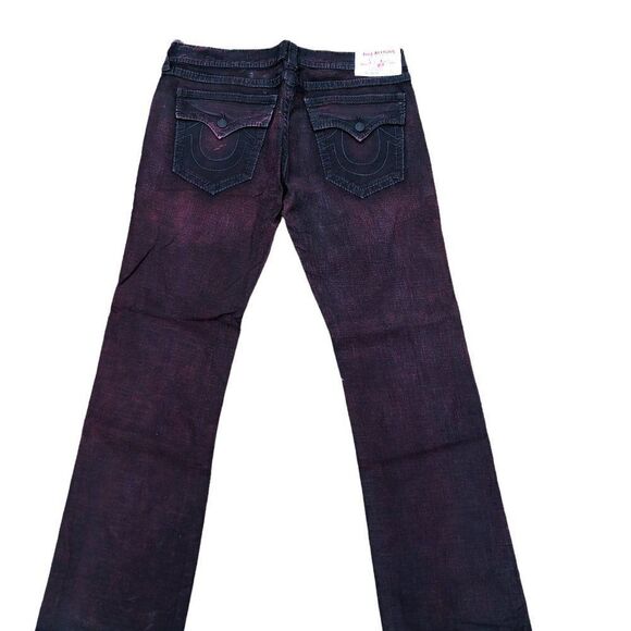 True Religion Jeans Size 40 STRAIGHT BIG T Black/Red - Picture 10 of 15